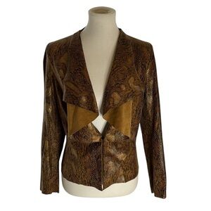 Zara Faux Snakeskin Blazer